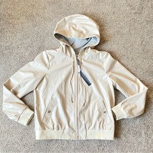 ELIE TAHARI Sz:M NEW Cream Hooded Jacket